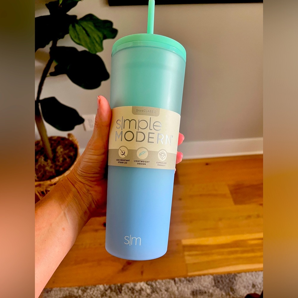 Simple Modern 24 oz Tumbler blue and green ombré